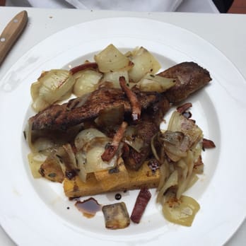 Becco - grilled calf's liver with caramelized onion and polenta - Italian Near Me - New York, New York