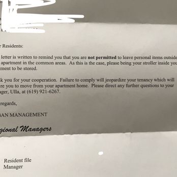 Hoban Management - The letter - Property Management Near Me - El Cajon, California