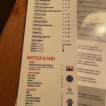 Carbone's Pizzeria - Minneapolis - Drink Menu - Pizza Near Me - Minneapolis, Minnesota