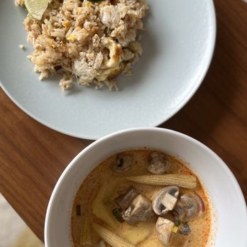 Sistory - Crab Fried Rice and the Lobster Ravioli Tom Kha (a definite must order!). - Thai Near Me - Albany, California Sistory - Crab Fried Rice and the Lobster Ravioli Tom Kha (a definite must order!). - Thai Near Me - Albany, California