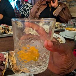 Mezcal and reposado Old Fashioned