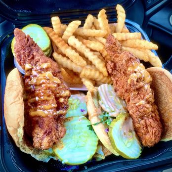 Dave's Hot Chicken - Dave's #2 2 Sliders w/ Fries - Chicken Shop Near Me - Pinole, California Dave's Hot Chicken - Dave's #2 2 Sliders w/ Fries - Chicken Shop Near Me - Pinole, California