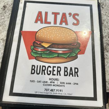 Alta's Burger Bar - Burgers Near Me - Smith River, California