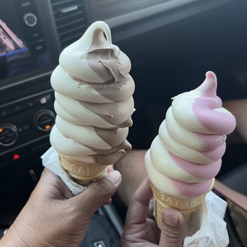 Meadowlark Dairy - Banana Chocolate Swirl and Strawberry Vanilla - Ice Cream & Frozen Yogurt Near Me - Pleasanton, California Meadowlark Dairy - Banana Chocolate Swirl and Strawberry Vanilla - Ice Cream & Frozen Yogurt Near Me - Pleasanton, California