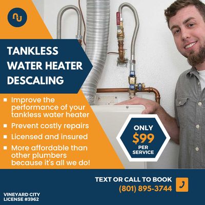 Tankless Water Heater Descaling Logo