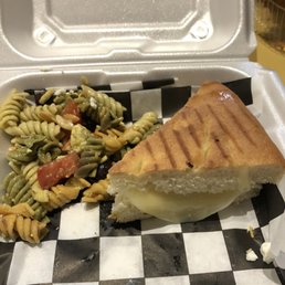 Gourmet Grilled Cheese with a side of pasta Gourmet Grilled Cheese with a side of pasta