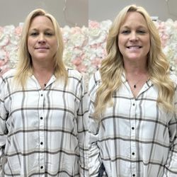 Hair Extensions by Jess - Before and after hair extensions