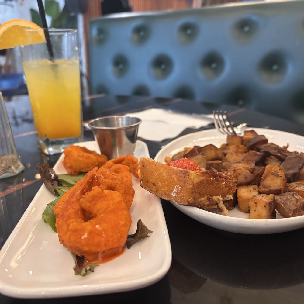 Keem's Cuisine - Buffalo Shrimp and home fries - Breakfast & Brunch Near Me - Wilmington, Delaware Keem's Cuisine - Buffalo Shrimp and home fries - Breakfast & Brunch Near Me - Wilmington, Delaware