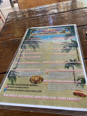 Menu photo 2 Barracuda Beach Panama City, FL Menu photo 2 Barracuda Beach Panama City, FL