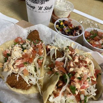 Shrimp N Stuff - Fried fish tacos - Seafood Near Me - Galveston, Texas Shrimp N Stuff - Fried fish tacos - Seafood Near Me - Galveston, Texas