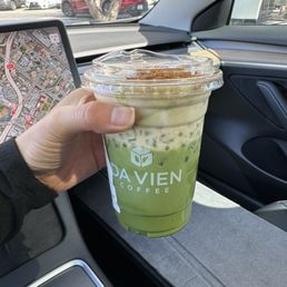 Cookie Butter Matcha Latte ($7)