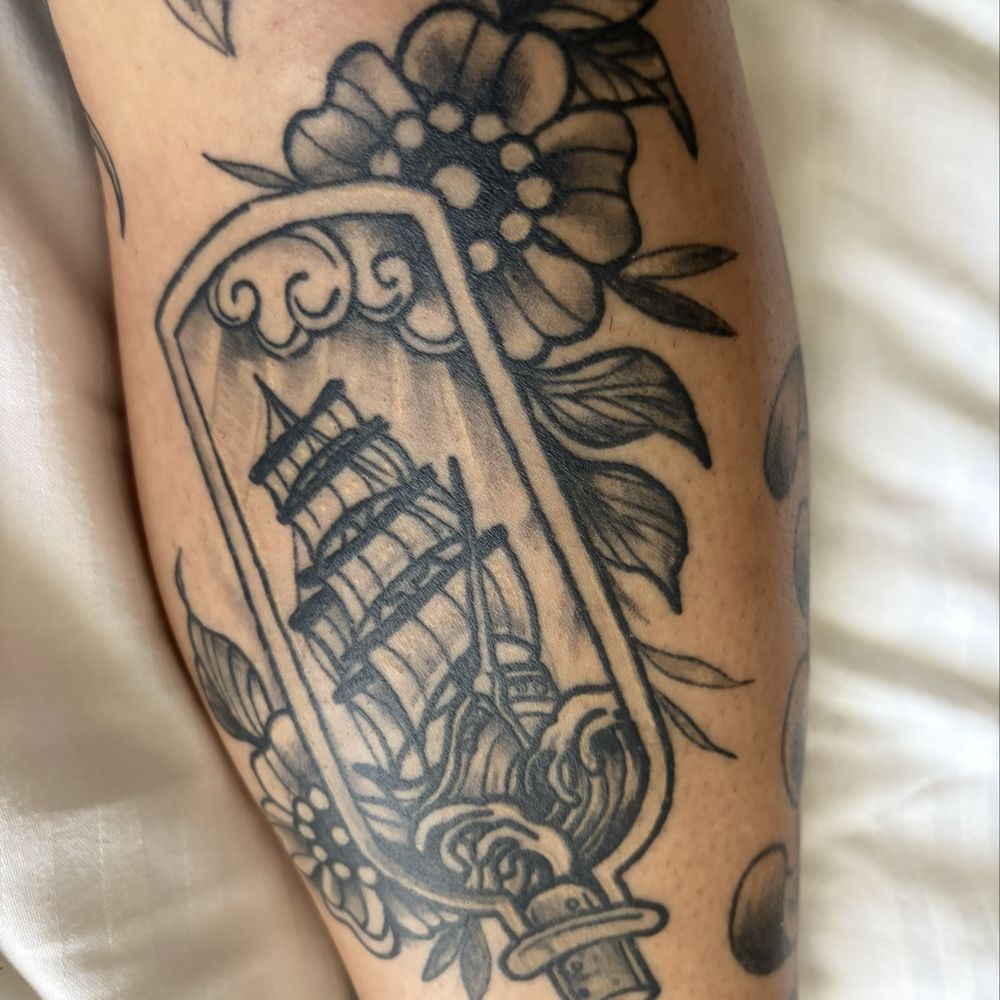 The Company - Ship in a bottle - Tattoo Near Me - Reno, Nevada