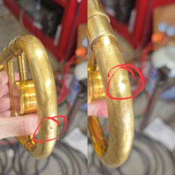 Instrumental Music Center - Dents not removed before polishing