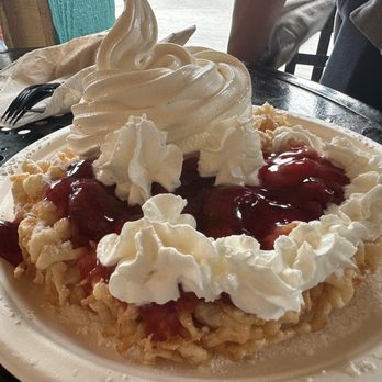 Funnel Cakes - Loaded is the way to go! One of the best funnel cakes I've tried! So much surface area! - Bakeries Near Me - Buena Park, California Funnel Cakes - Loaded is the way to go! One of the best funnel cakes I've tried! So much surface area! - Bakeries Near Me - Buena Park, California
