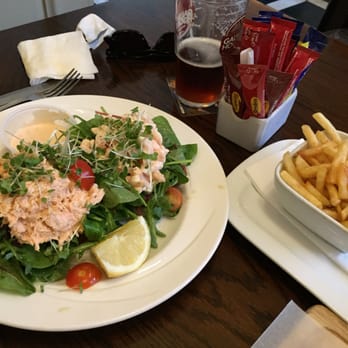 The Queens Bar and Restaurant - Open sandwich: prawns and fresh salmon - Pubs Near Me - Dalkey, D