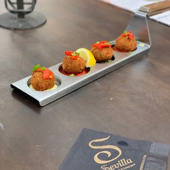 Cafe Sevilla - 4 Croquetas De Paella - Spanish Near Me - Costa Mesa, California