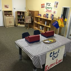 PCC Preschool - This week's dramatic play is a grocery store. All our activities change each week.
