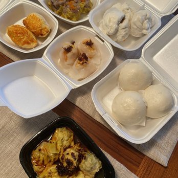 Sheng Hui Dim Sum - BBQ pork crispcake, shrimp and pork wontons with chili oil, har gow, BBQ pork steamed buns, siu mai - Dim Sum Near Me - West Covina, California Sheng Hui Dim Sum - BBQ pork crispcake, shrimp and pork wontons with chili oil, har gow, BBQ pork steamed buns, siu mai - Dim Sum Near Me - West Covina, California