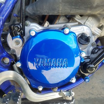 A1 Powdercoat - Yamaha YZ85 dirt bike candy blue and black - Powder Coating Near Me A1 Powdercoat - Yamaha YZ85 dirt bike candy blue and black - Powder Coating Near Me