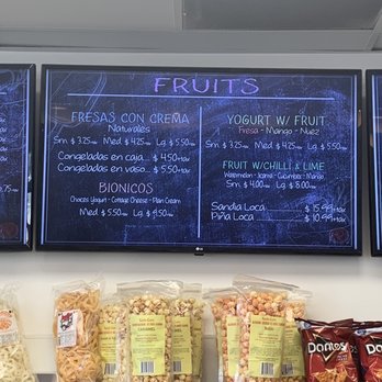 La Michoacana - Menu Prices of everything they have! - Ice Cream & Frozen Yogurt Near Me - National City, California