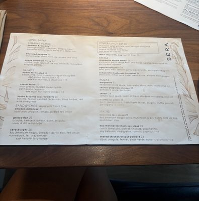 Menu photo 1 SERA Honolulu, HI Menu photo 1 SERA Honolulu, HI