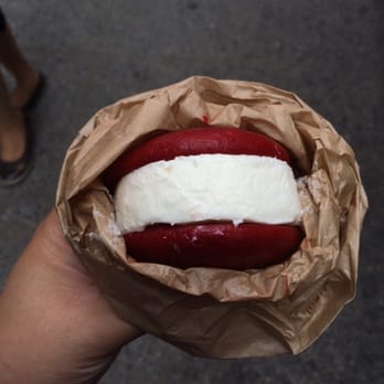 UrbanSpace - Red velvet with cream cheese ice cream sandwich from melt - Street Vendors Near Me - New York, New York