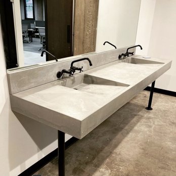 Artifact Mfg - Concrete double ramp sink and back splash for the Manhattan building in Dayton, OH - Masonry/Concrete Near Me Artifact Mfg - Concrete double ramp sink and back splash for the Manhattan building in Dayton, OH - Masonry/Concrete Near Me