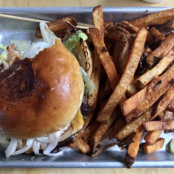 Ox Kitchen - OX Burger with Side of fries. - Salad Near Me - Fairhope, Alabama