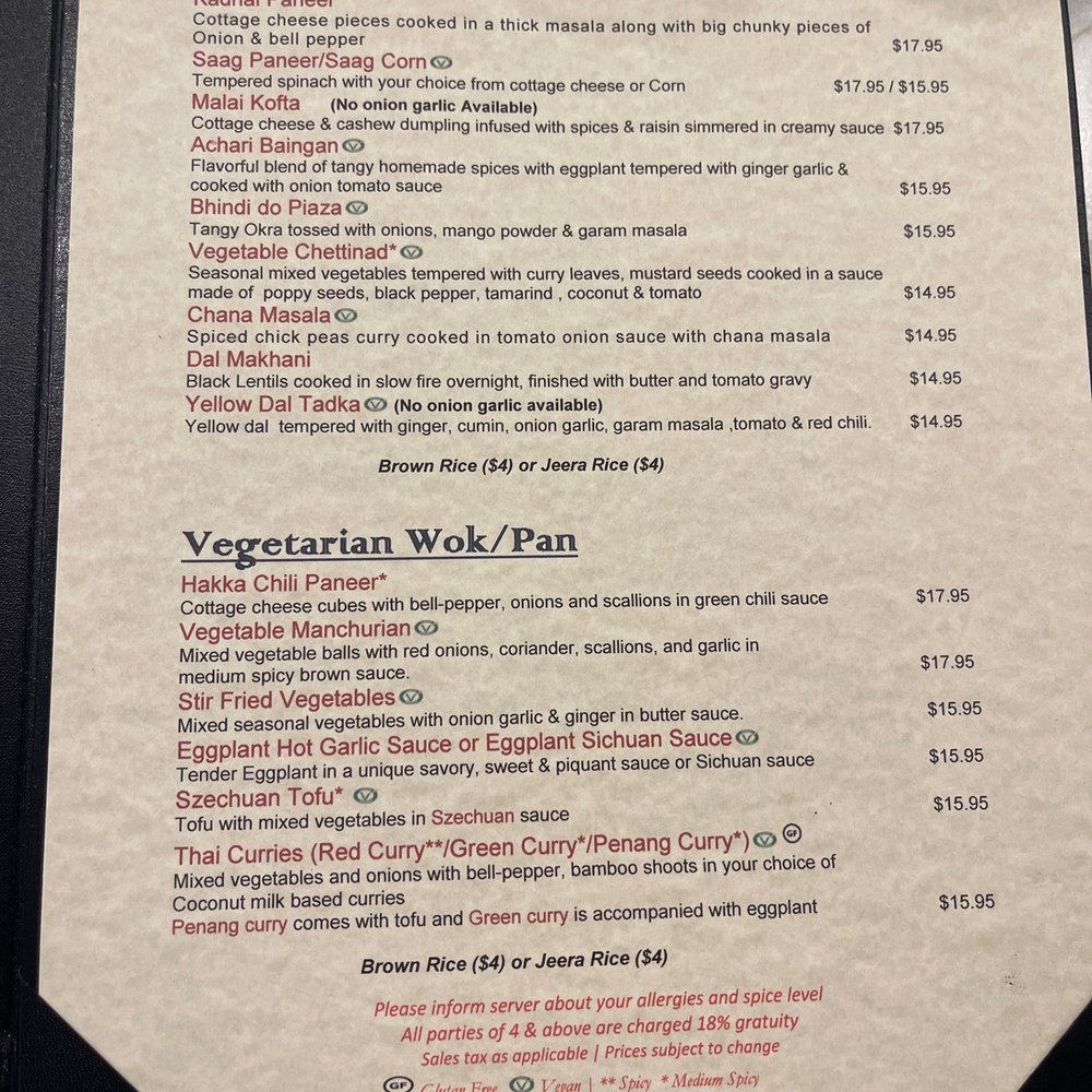 Spice Route Melange - menu - Indian Near Me - Parsippany, New Jersey Spice Route Melange - menu - Indian Near Me - Parsippany, New Jersey