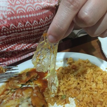 Las Cazuelas Grill - Plastic I found in my food. Plate was quickly replaced. - Mexican Near Me - Harvey, Louisiana