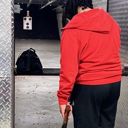 Full Metal Jacket Gun Range/ Training Center - Portal five through door 1, 25 yard target shooting a 22 caliber rifle.