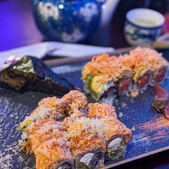 Ajisai - a plate of sushi on a table - Japanese Near Me - Tampa, Florida Ajisai - a plate of sushi on a table - Japanese Near Me - Tampa, Florida