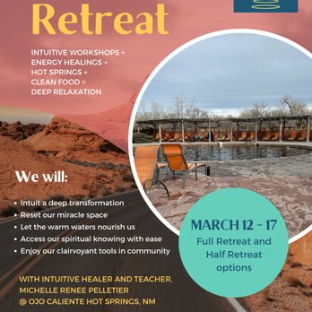 Center for Psychic Healing - The 5th annual Miracles Retreat at Ojo Caliente Hot Springs is March 12 -17. Join us for 6 days of intuitive healing and hot springs. - Psychics Near Me Center for Psychic Healing - The 5th annual Miracles Retreat at Ojo Caliente Hot Springs is March 12 -17. Join us for 6 days of intuitive healing and hot springs. - Psychics Near Me