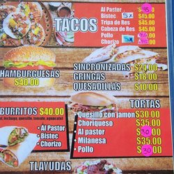 Taqueria El Taconazo - Menu