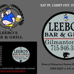 LeeBo's Bar & Grill - Leebo's Bar & Grill Menu (Front and Back)