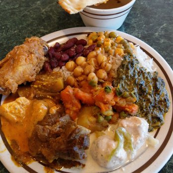 Indian Oven - Plate #1 at the buffet had a little bit of everything. - Indian Near Me - Amarillo, Texas