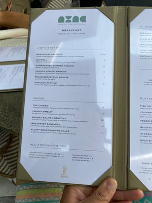 Menu photo 3 Nine at The National Dallas, TX