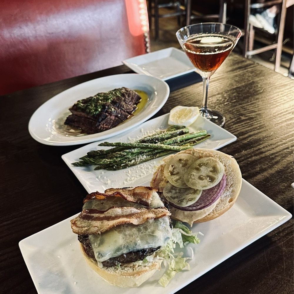 Schout Bay Tavern - SBT Burger Asparagus Hanger Steak - New American Near Me - Manhasset, New York Schout Bay Tavern - SBT Burger Asparagus Hanger Steak - New American Near Me - Manhasset, New York