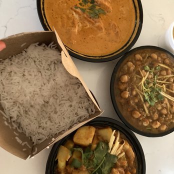Masala Bae - 1 tiny portion of rice for 3 mains.?? We are Asians for goodness sakes!!! - Indian Near Me - Tustin, California