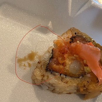 Love Soya Sushi - HAIR IN MY SUSHI. gross. Won't be back ever - Sushi Bars Near Me - Apple Valley, California Love Soya Sushi - HAIR IN MY SUSHI. gross. Won't be back ever - Sushi Bars Near Me - Apple Valley, California