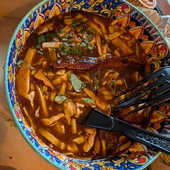 Leroy's Tex Mex BBQ - Smoked Pork Belly Menudo - Breakfast & Brunch Near Me - Fredericksburg, Texas Leroy's Tex Mex BBQ - Smoked Pork Belly Menudo - Breakfast & Brunch Near Me - Fredericksburg, Texas