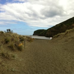 Bethells Beach - Walkway from carpark out to Bethells beach