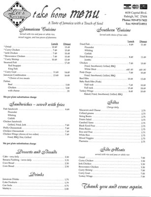 Menu photo 2 Lee's Kitchen Raleigh, NC Menu photo 2 Lee's Kitchen Raleigh, NC