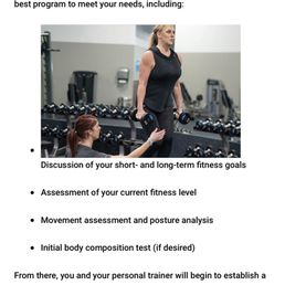 Complimentary Welcome workout advertisement via the sales representatives and the on the company app