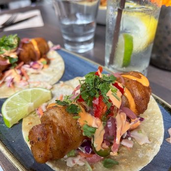 Von's 1000Spirits - Beer Battered Alaskan Cod Tacos - New American Near Me - Seattle, Washington Von's 1000Spirits - Beer Battered Alaskan Cod Tacos - New American Near Me - Seattle, Washington