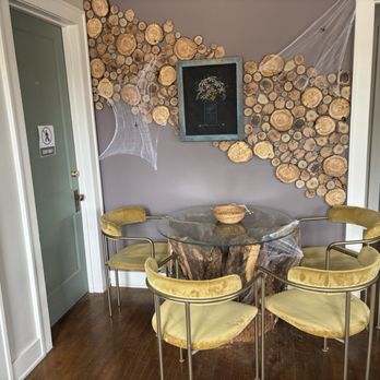Hot Spot - I'm obsessed with this table and all the woodworking decor! - Coffee & Tea Near Me - Sparta, Michigan Hot Spot - I'm obsessed with this table and all the woodworking decor! - Coffee & Tea Near Me - Sparta, Michigan