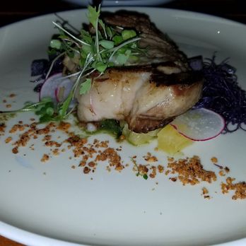 Ka'ana Kitchen - Berskhire pork with kukui nut seasoning, pickled.ogo, taro and laulauleaves should have been home run but auwe! wasnt. - Asian Fusion Near Me - Wailea, Hawaii Ka'ana Kitchen - Berskhire pork with kukui nut seasoning, pickled.ogo, taro and laulauleaves should have been home run but auwe! wasnt. - Asian Fusion Near Me - Wailea, Hawaii