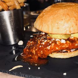 Backstage Pub - Backstage Hot Chicken Sandwich with Fries