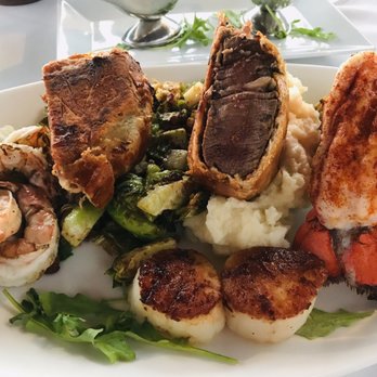 Fleetwood's on Front St - Filet chateaubriand lobster shrimp scallops for two - New American Near Me - Lahaina, Hawaii