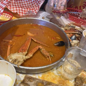 Crab N Spice - We ordered pounds and pounds and this is all tats left with 30 min to go. - Seafood Near Me - Carson, California